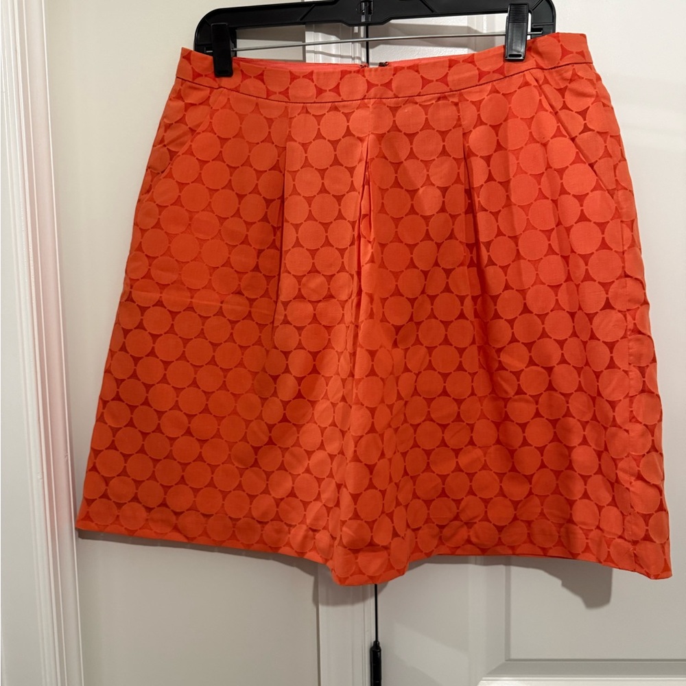 The Limited Orange Circle-Pattern A-Line Skirt